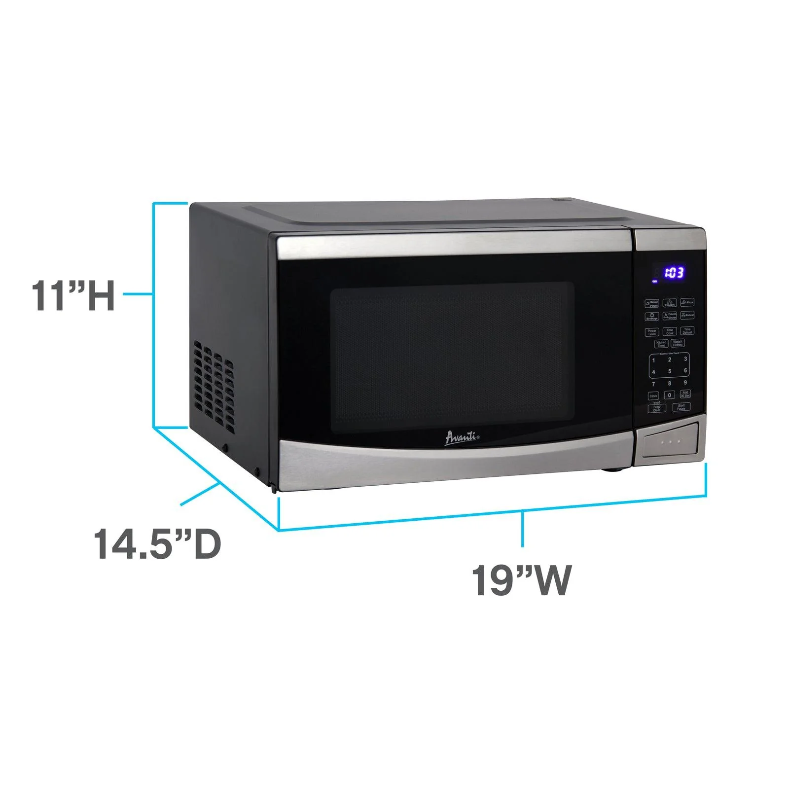 MT09V3S Avanti Countertop Microwave Oven, 0.9 cu. ft. - Stainless Steel - Image 27