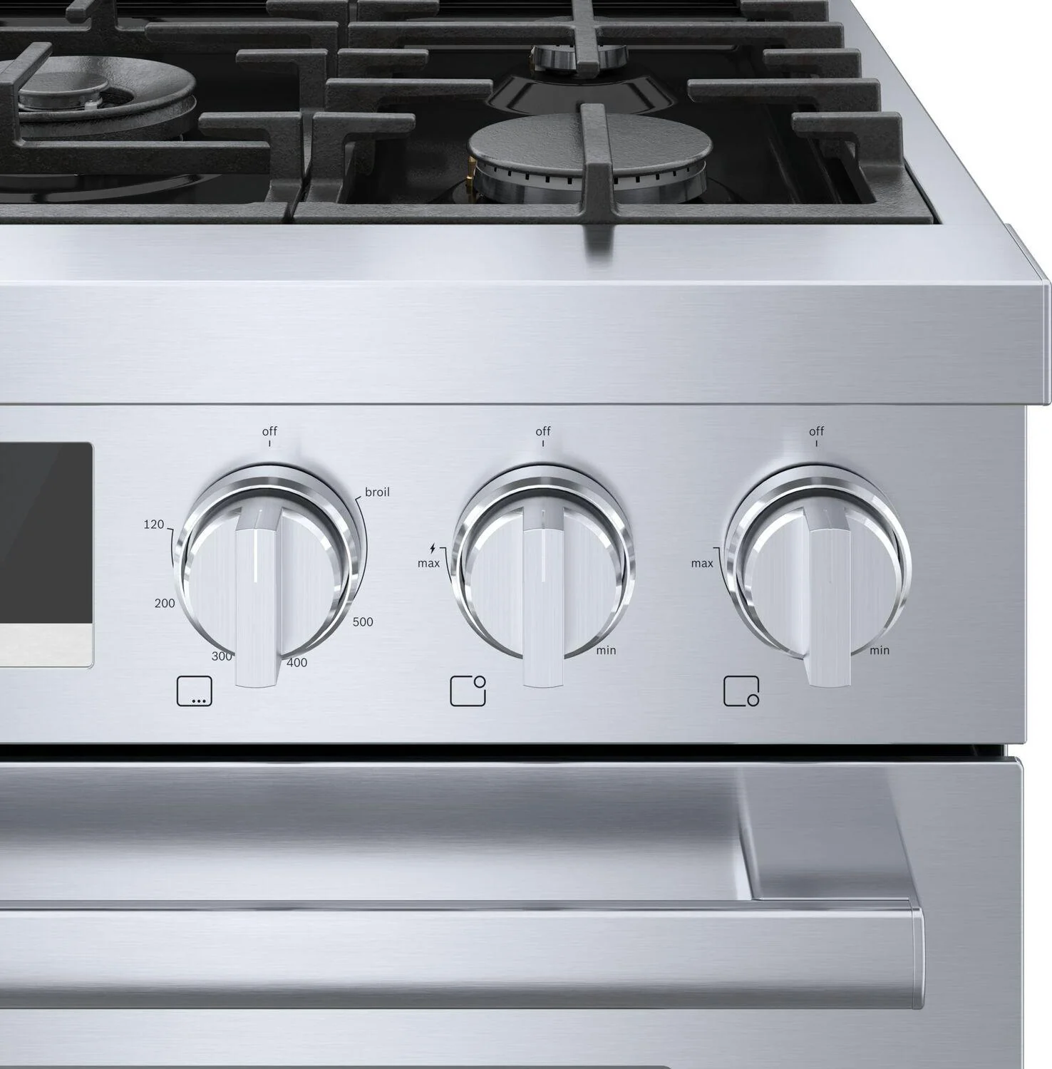 Bosch HDS8055U 800 Series, Dual fuel freestanding range, 30'', Stainless steel - Image 3