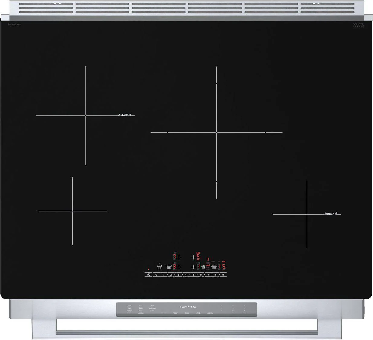 Bosch HII8057U 800 Series, Induction slide-in range, 30'', Stainless steel - Image 2