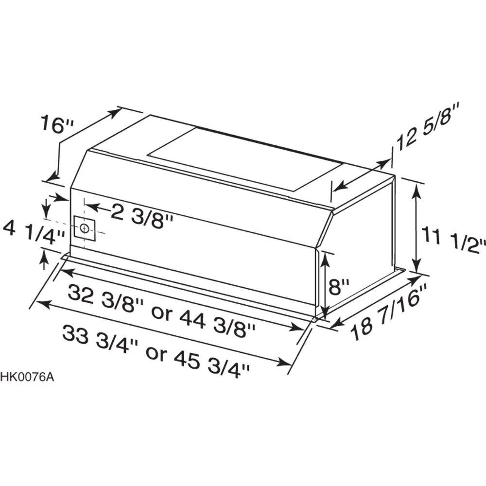 Broan RMIP45 **DISCONTINUED** Broan® 45-Inch Pro-Style Built-In Range Hood Insert - Image 3