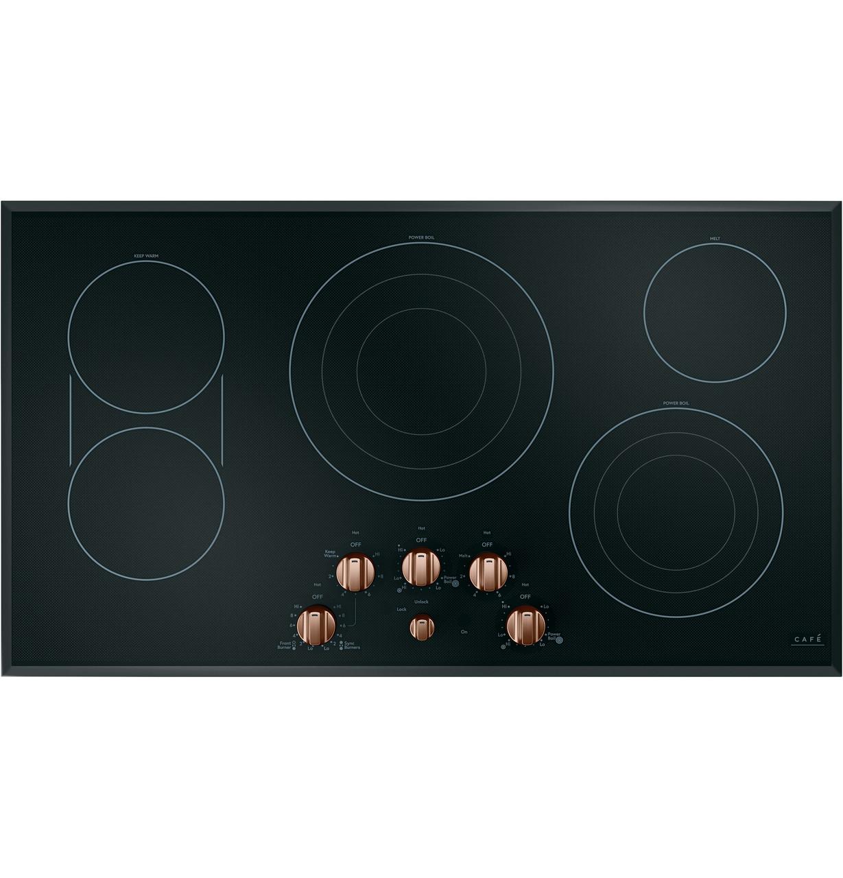 Cafe CXCE1HKPMCU CAF(EBACK)™ 5 Electric Cooktop Knobs - Brushed Copper - Image 3
