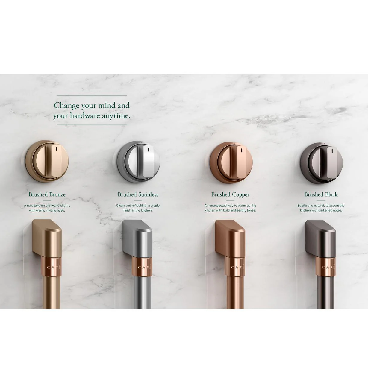 Cafe CXCE1HKPMCU CAF(EBACK)™ 5 Electric Cooktop Knobs - Brushed Copper - Image 5