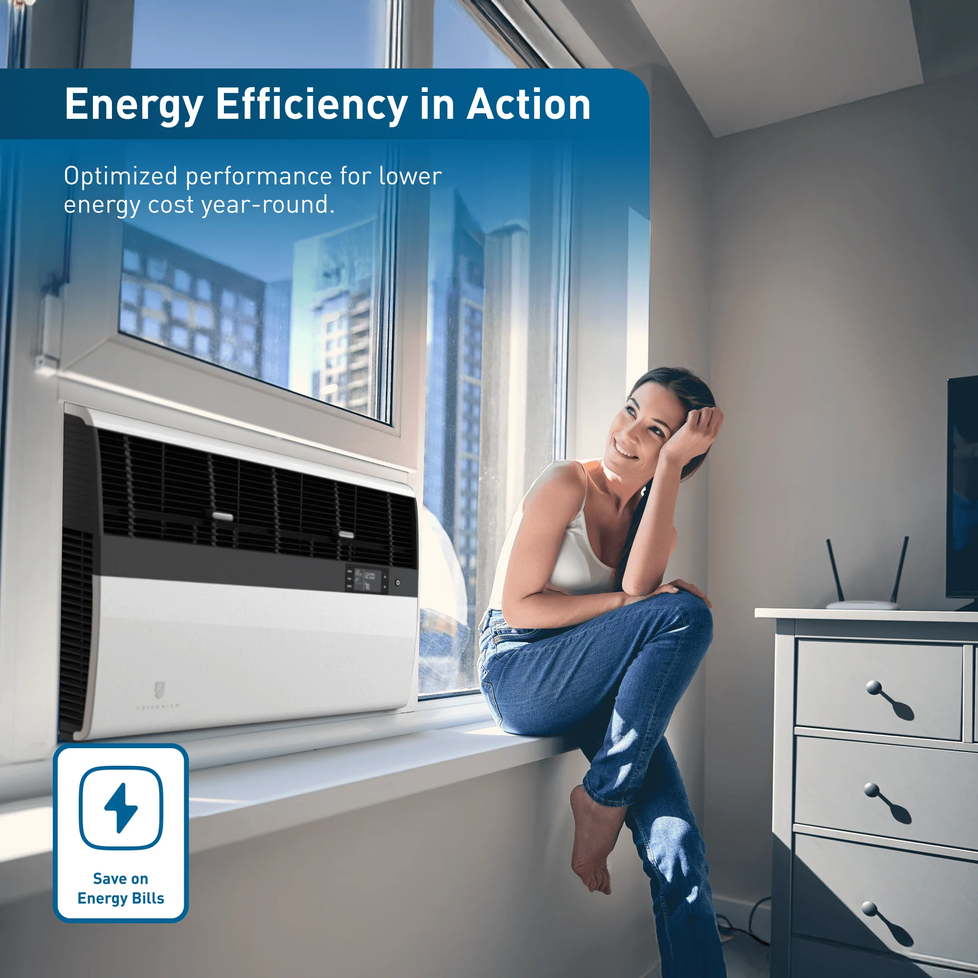 KCVL28B30A Friedrich K hl Inverter 28,000 BTU 230V Smart Window/Wall Air Conditioner - Cool only - Image 6