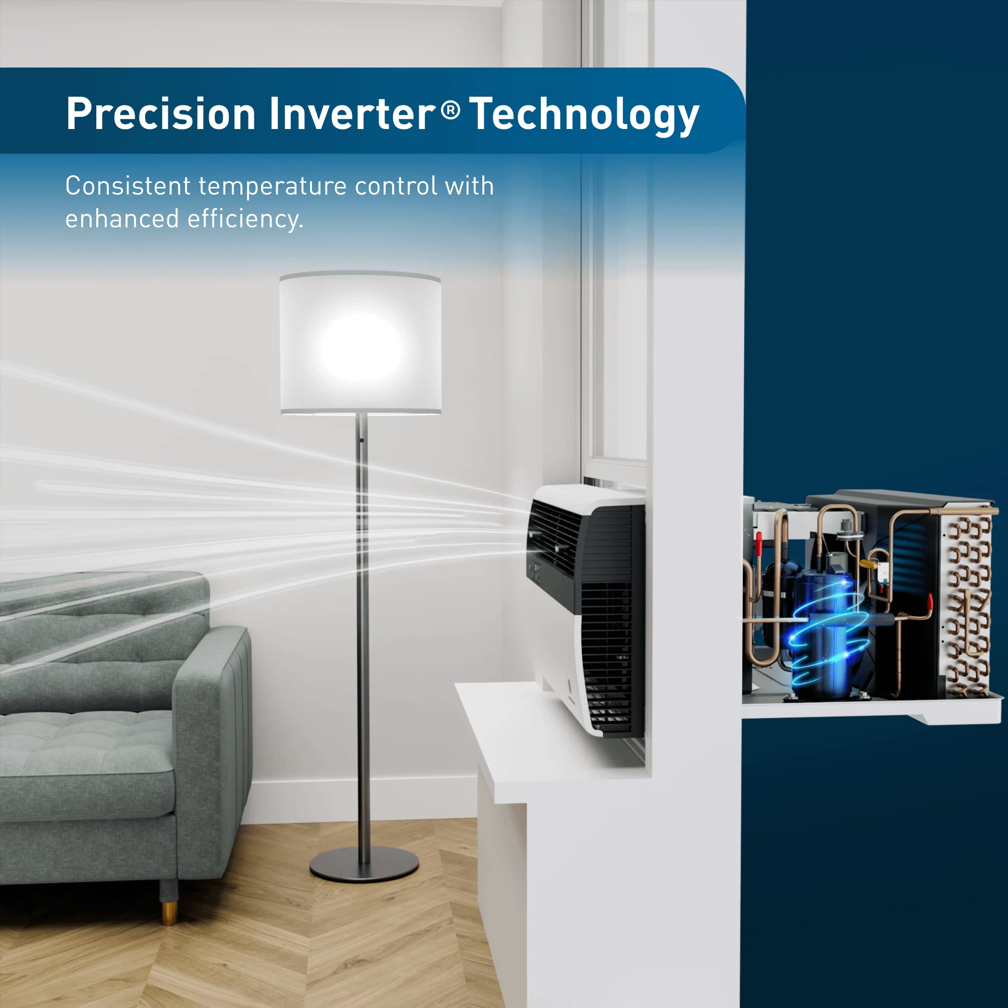 KCVL28B30A Friedrich K hl Inverter 28,000 BTU 230V Smart Window/Wall Air Conditioner - Cool only - Image 7