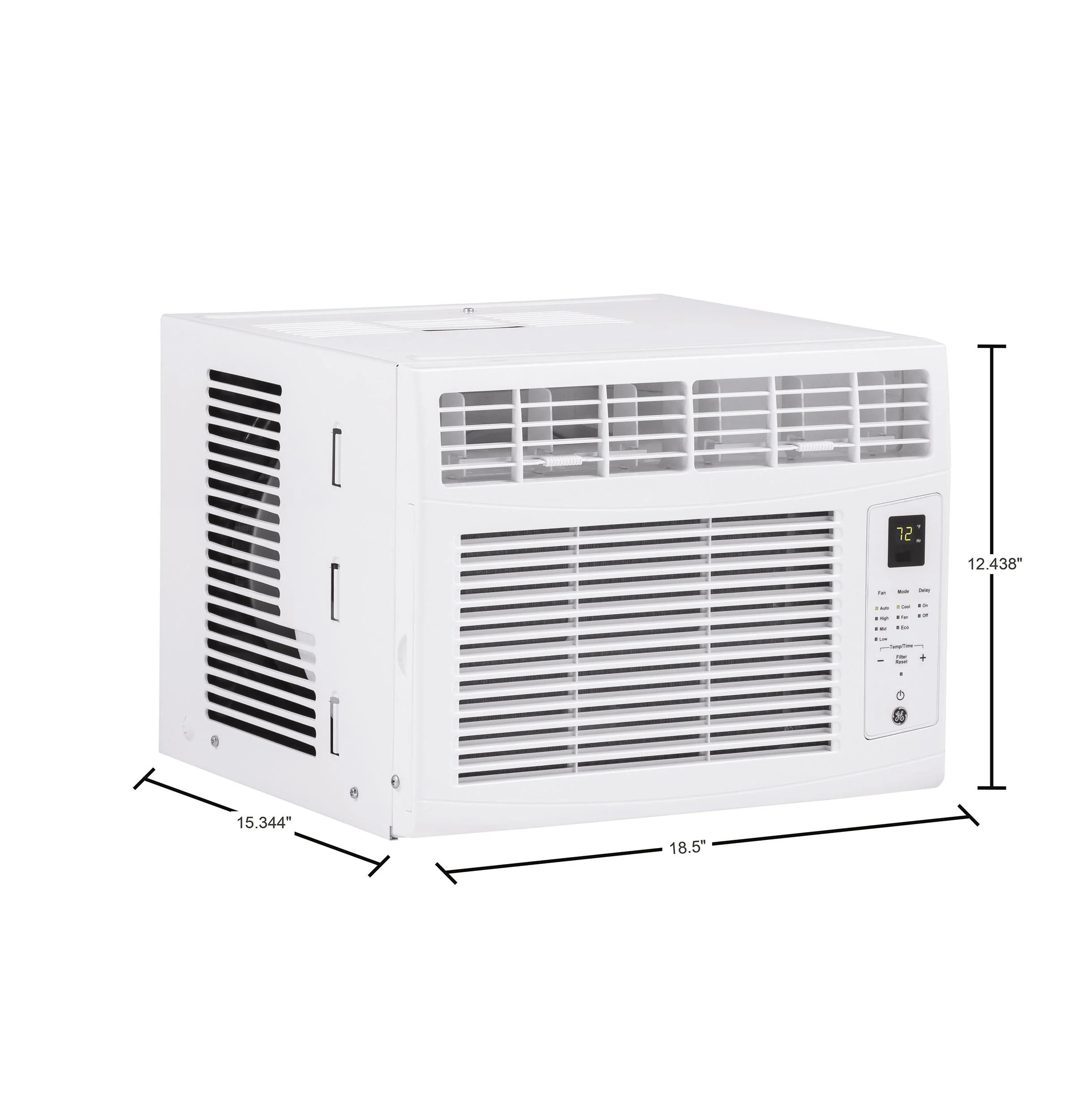 AHW05LZ GE® 5,000 BTU Electronic Window Air Conditioner for Small Rooms up to 150 sq ft. in White size 12 9/16 H x 16 7/16 W x 15 D - Image 15