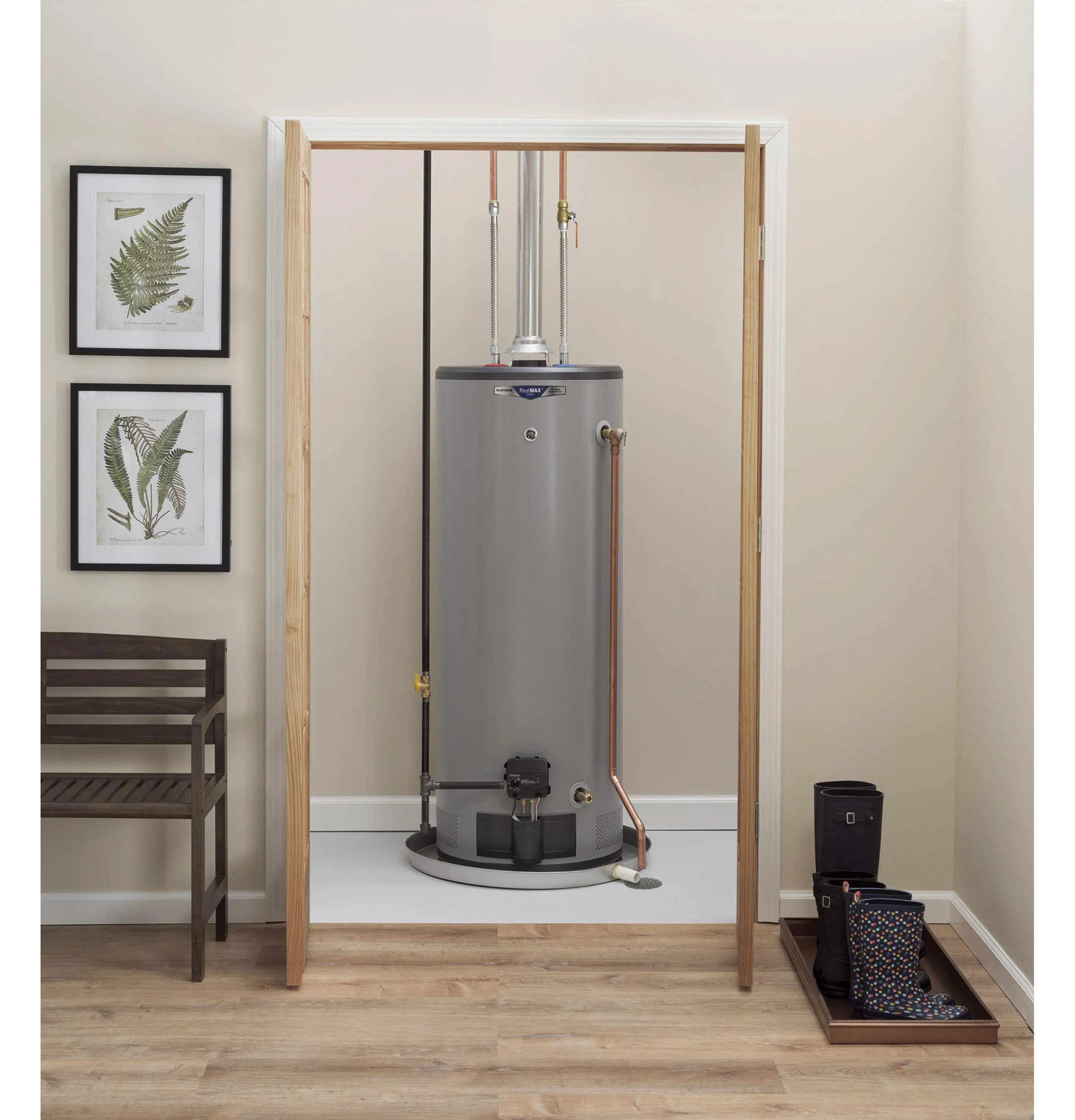 GG50T12BXR GE RealMAX Platinum 50-Gallon Tall Natural Gas Atmospheric Water Heater - Image 3