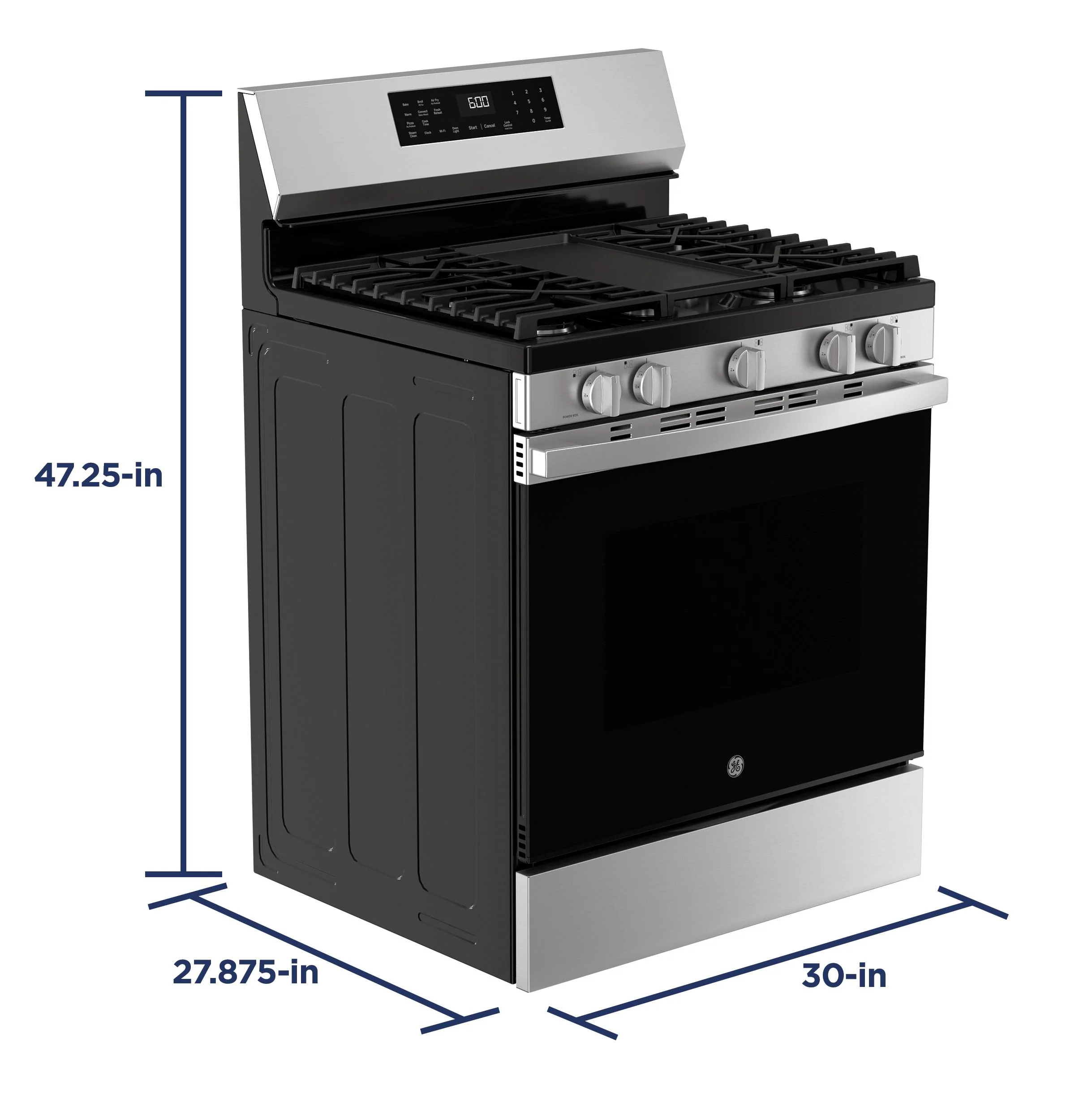 GGF600AVSS GE® 30" Free-Standing Gas Convection Range with No Preheat Air Fry and EasyWash™ Oven Tray - Image 32