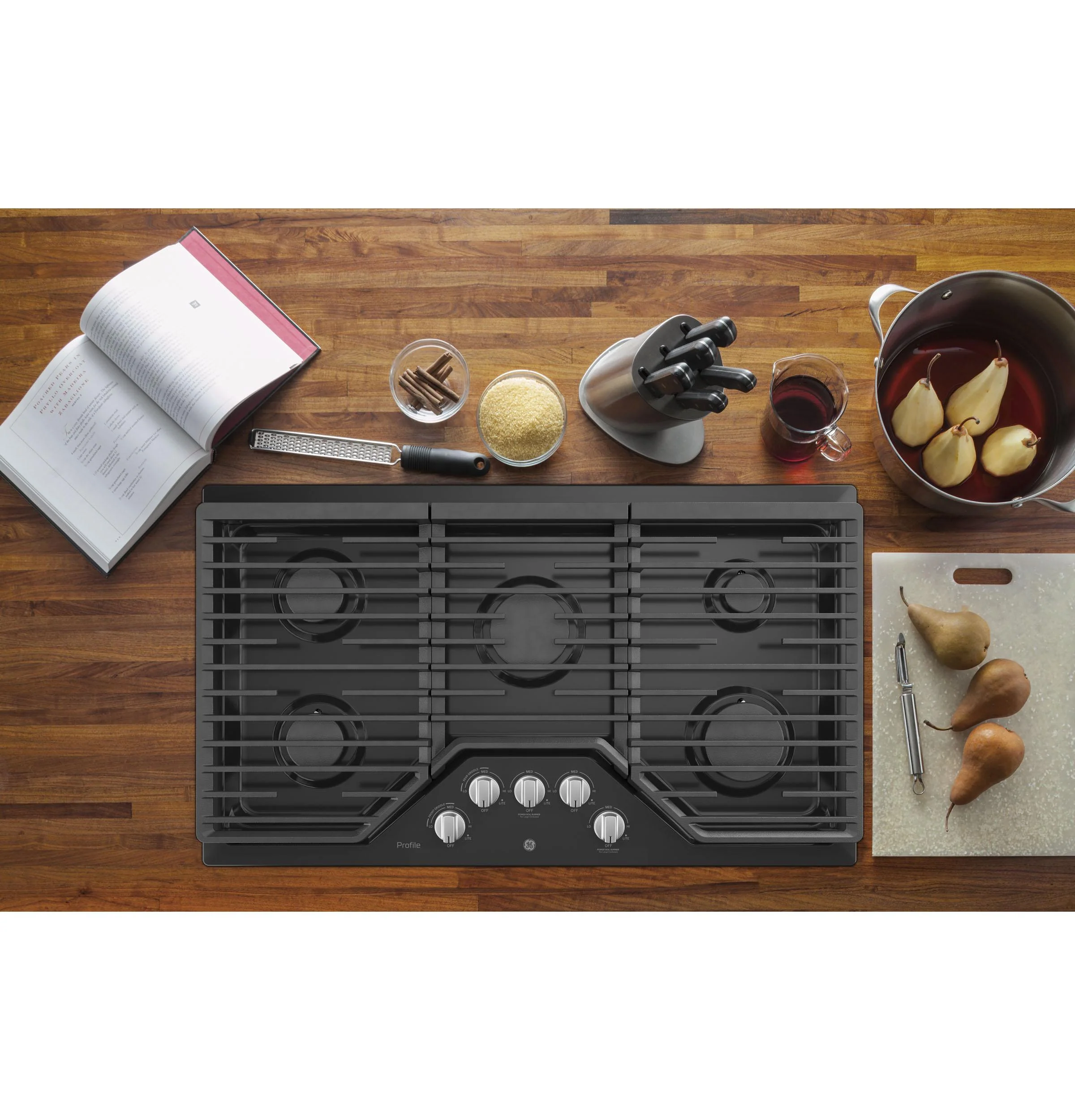 PGP7036DLBB GE Profile™ 36" Built-In Gas Cooktop - Image 2