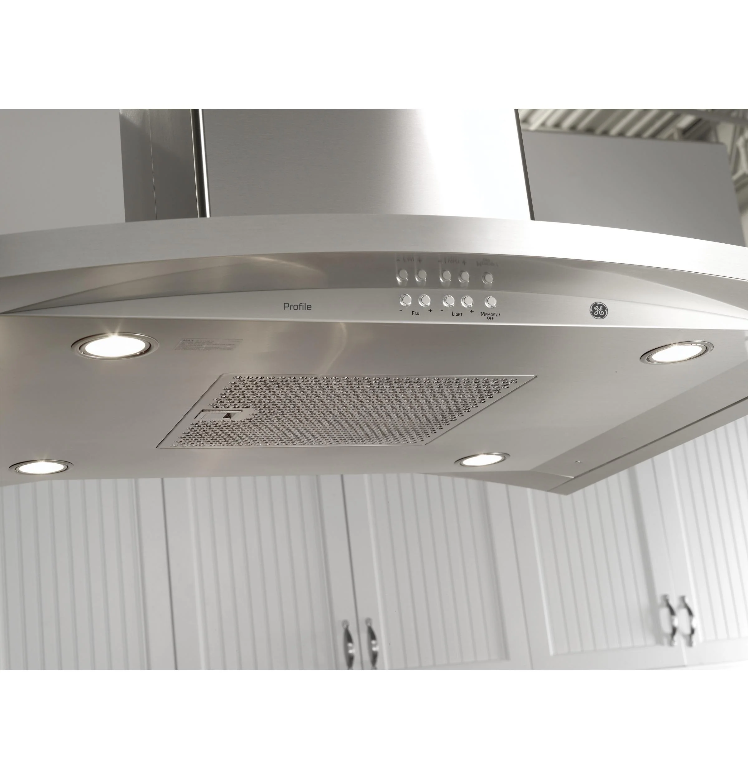 Ge Appliances UVI7361SWSS 36" Island-Mount Chimney Hood - Image 4