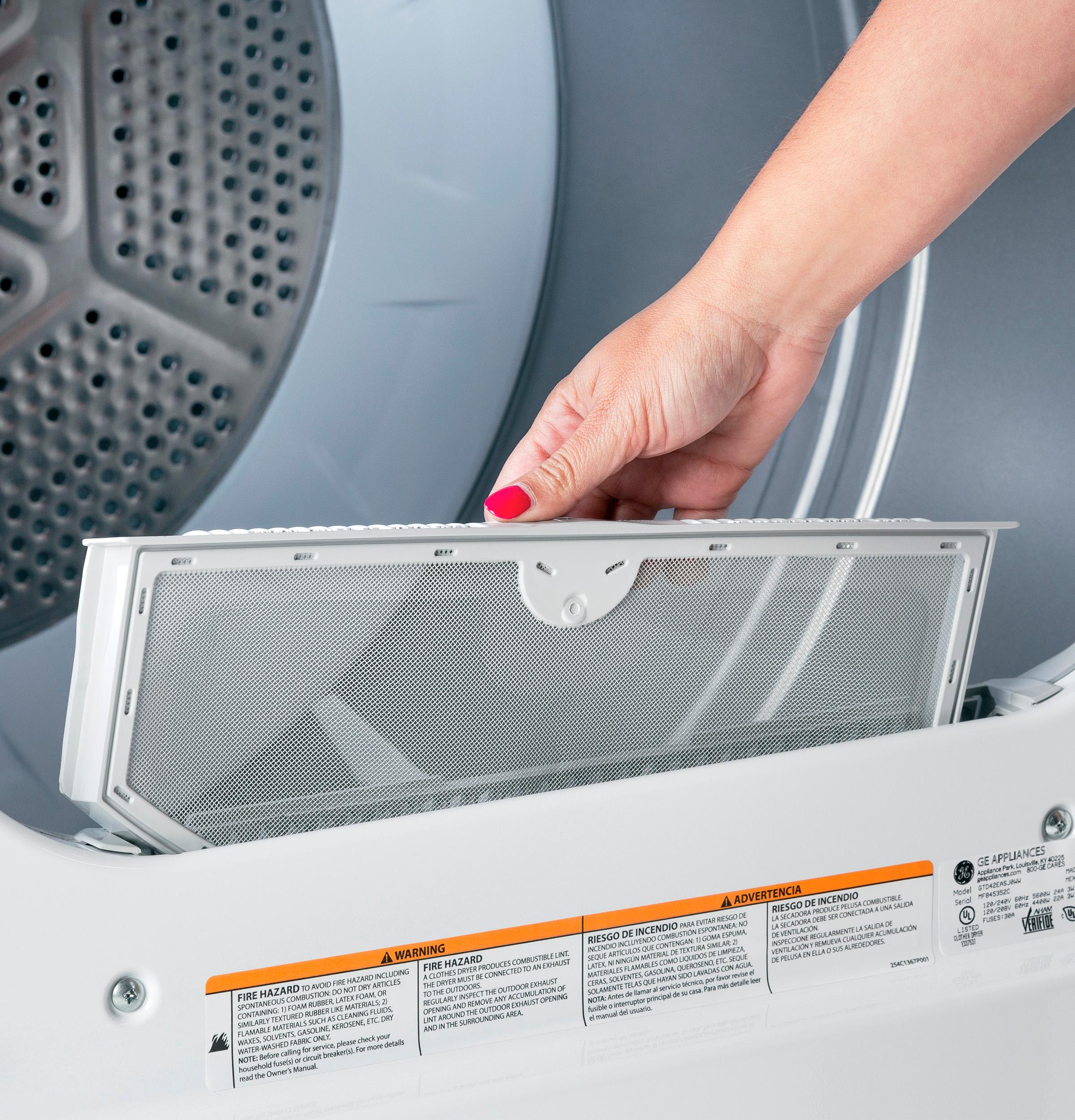 HTX26GASWWW Hotpoint® 6.2 cu. ft. Capacity Gas Dryer with Up To 120 ft. Venting and Shallow Depth