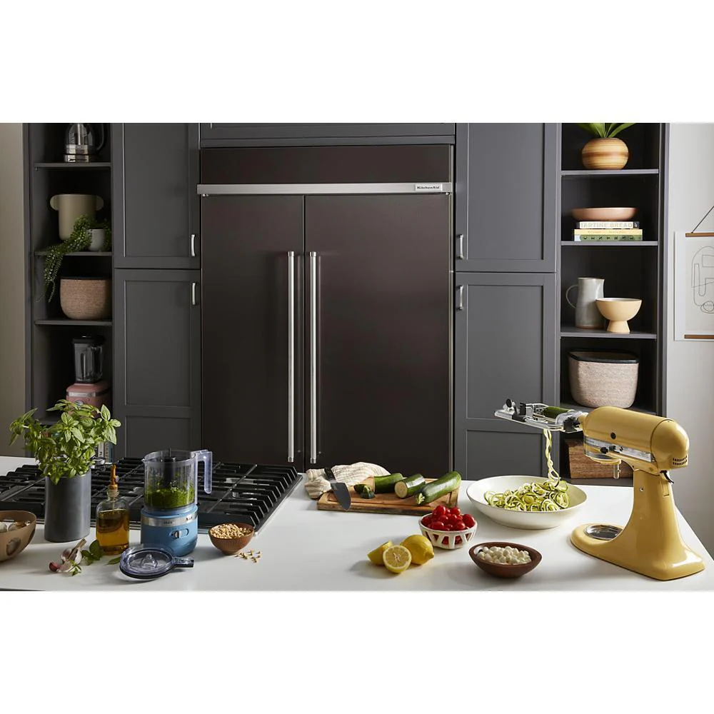 Kitchenaid KBSN708MBS 30 Cu. Ft. 48" Built-In Side-by-Side Refrigerator with PrintShield™ Finish - Image 4