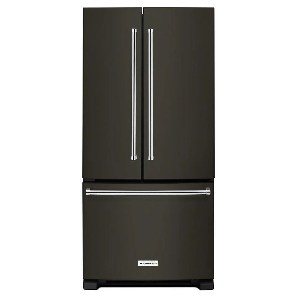 Kitchenaid KRFF302EBS 22 cu. Ft. 33-Inch Width Standard Depth French Door Refrigerator with Interior Dispense and PrintShield™ Finish