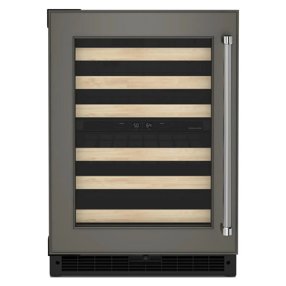 Kitchenaid KUWL214KPA 24" Panel-Ready Undercounter Wine Cellar with Wood-Front Racks