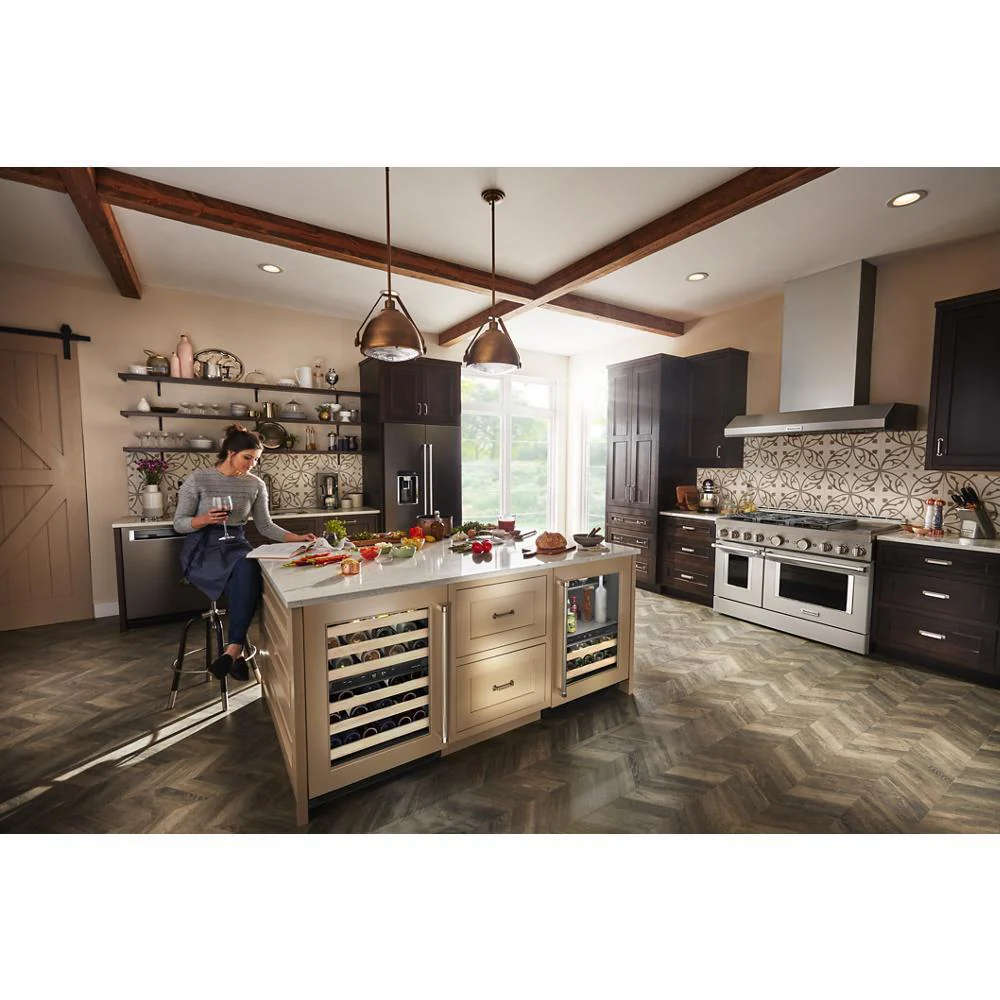 Kitchenaid KUWL214KPA 24" Panel-Ready Undercounter Wine Cellar with Wood-Front Racks - Image 13