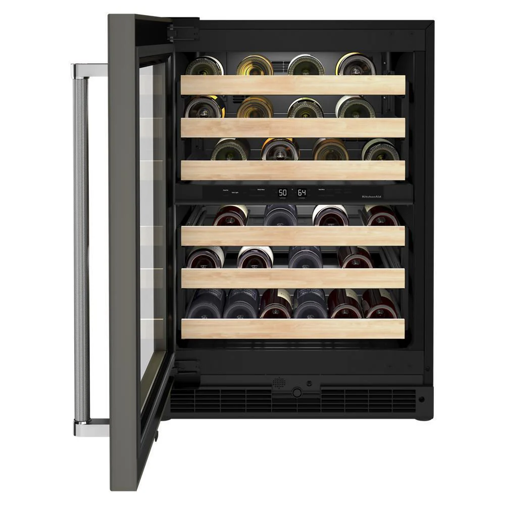 Kitchenaid KUWL214KPA 24" Panel-Ready Undercounter Wine Cellar with Wood-Front Racks - Image 8