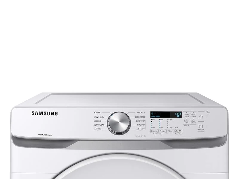 Samsung DVE45T6000W 7.5 cu. ft. Electric Dryer with Sensor Dry in White - Image 2