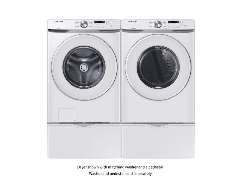 Samsung DVE45T6000W 7.5 cu. ft. Electric Dryer with Sensor Dry in White - Image 6