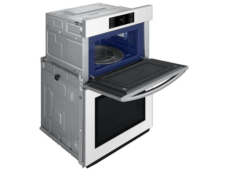Samsung NQ70CB700D12AA Bespoke 30" Microwave Combination Wall Oven with with Flex Duo™ in White Glass - Image 7