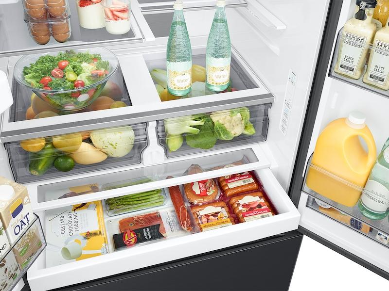 Samsung RF32CG5400MTAA 31 cu. ft. Mega Capacity 3-Door French Door Refrigerator with Four Types of Ice in Matte Black Steel - Image 3