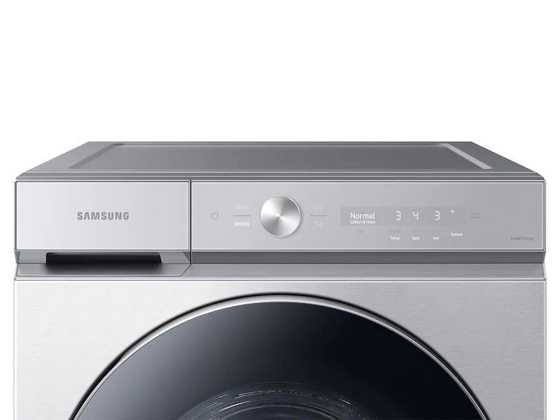 Samsung WF53BB8900ATUS Bespoke 5.3 cu. ft. Ultra Capacity Front Load Washer with AI OptiWash™ and Auto Dispense in Silver Steel - Image 3