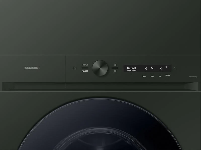 Samsung WH53DBH700EF Bespoke 5.3 cu. ft. AI Laundry Hub™ Ultra Capacity Single Unit Washer with AI OptiWash™ and 7.6 cu. ft. Electric Dryer in Satin Green - Image 8