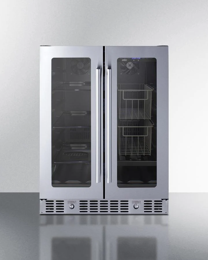 Summit ALFD24WBVCSSPANTRY 24" Built-in Dual-zone Produce Refrigerator, ADA Compliant