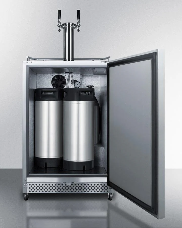Summit SBC695OSCFTWIN 24" Wide Built-in Outdoor Cold Brew Coffee Kegerator - Image 5