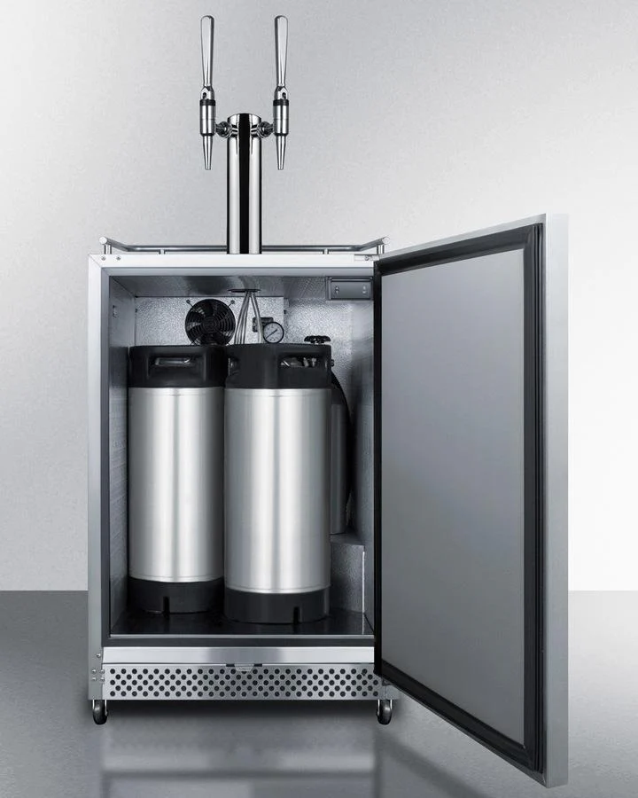 Summit SBC695OSNCFTWIN 24" Wide Built-in Outdoor Nitro-infused Coffee Kegerator - Image 4