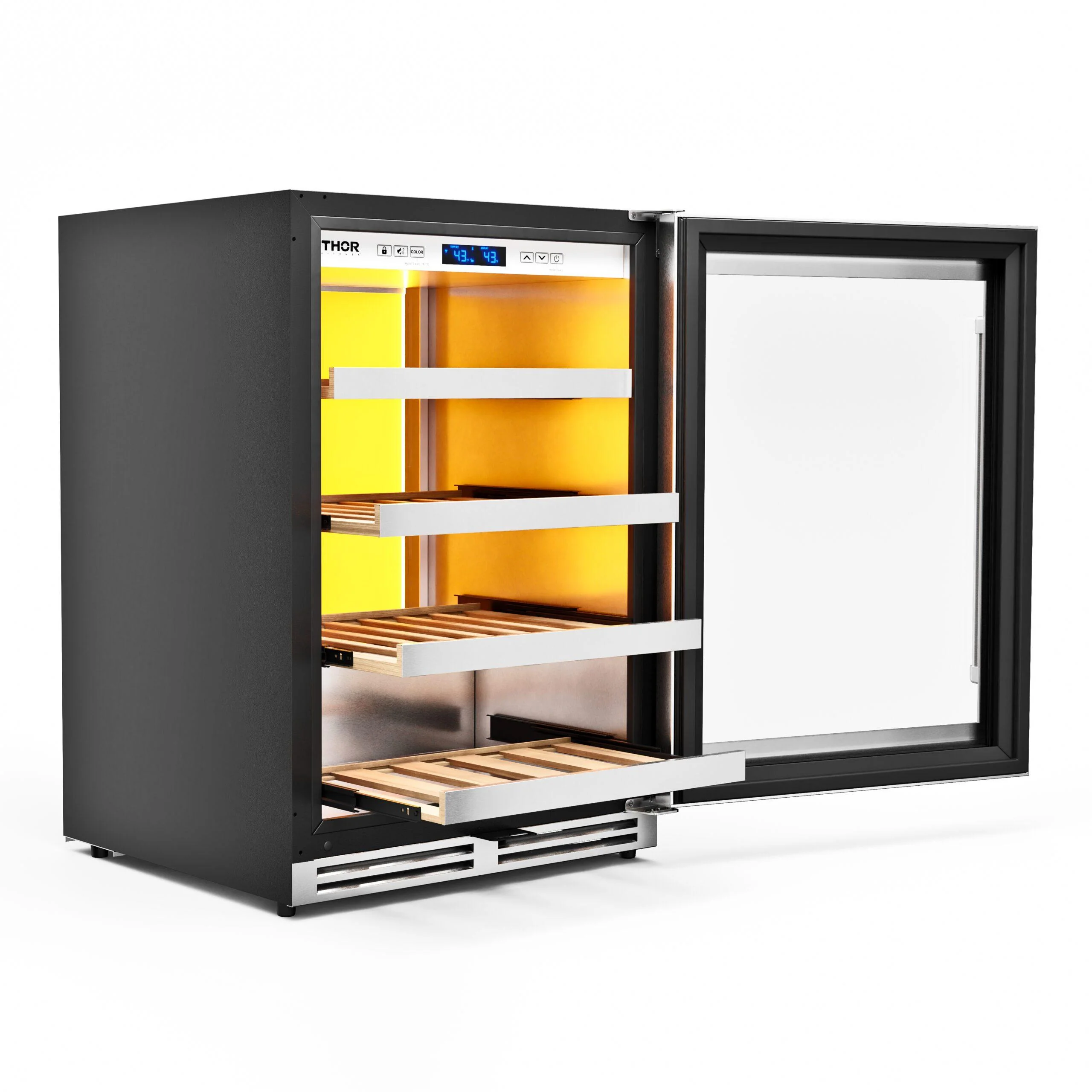 TWC24UL Thor Kitchen 24-inch Single Zone Wine Cooler, 45 Wine Bottle Capacity - Image 3