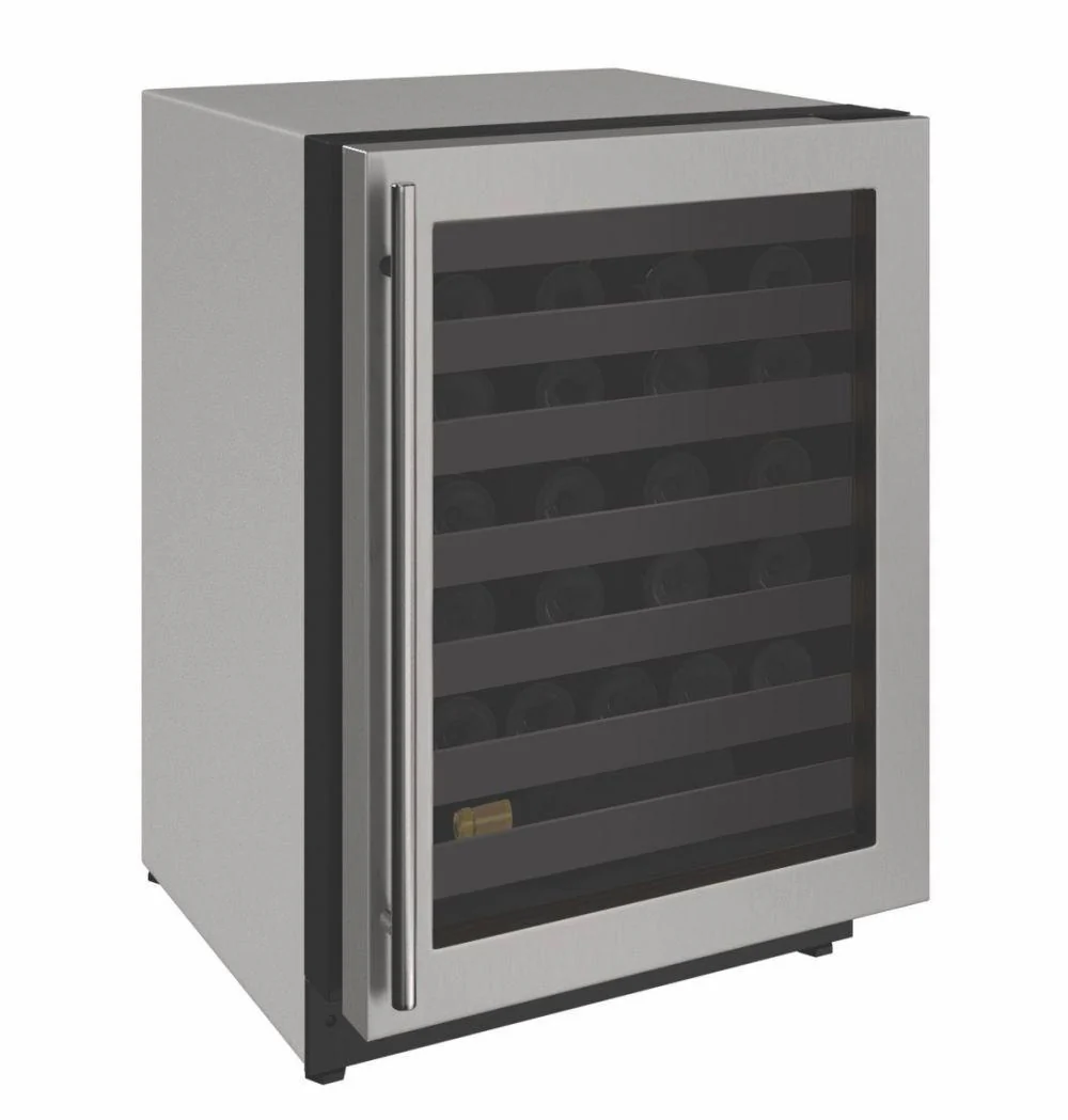 U-Line U2224WCS15A 2224wc 24" Wine Refrigerator With Stainless Frame Finish and Left-hand Hinge Door Swing and Lock (115 V/60 Hz) - Image 2