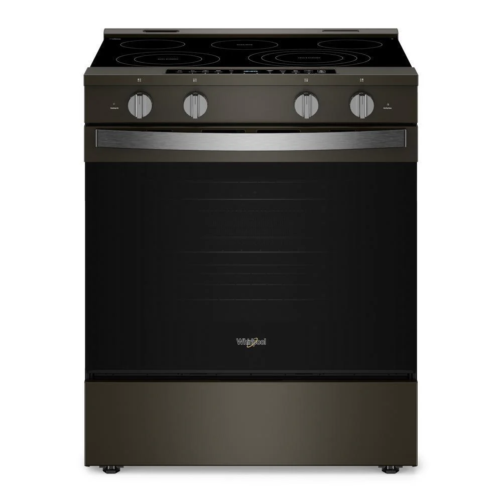 Whirlpool WSES7530RV 30-inch Smart Slide in Electric Range with Air Cooking Technology, No Preheat Air Fry, WipeClean™ Coating, Steam/Self Clean and High Speed Preheat